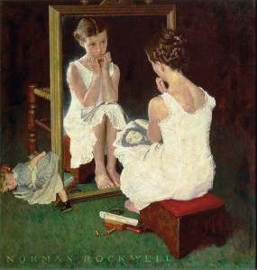 Norman Rockwell: Girl at the Mirror